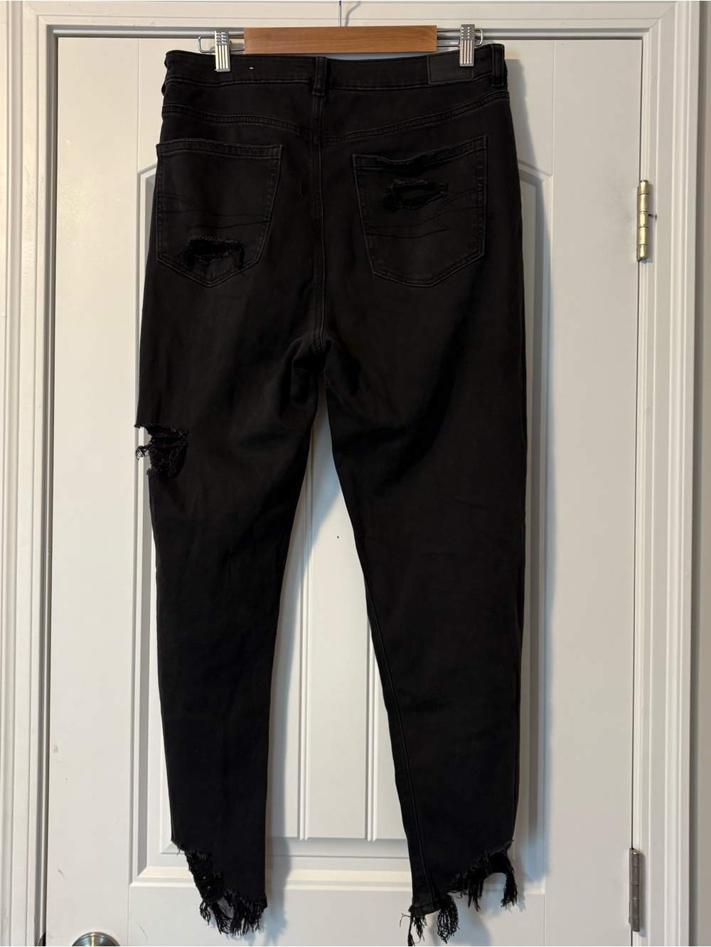 Black Distressed Ripped Jeans - Picture 4 of 7